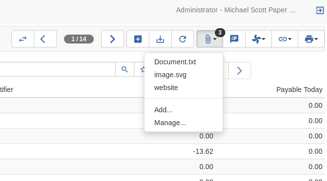 Attachment drop down