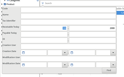 Desktop filter box with numbers